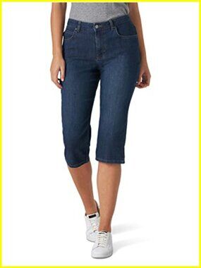 Relaxed Fit Capri Jean for Women 5 Pocket Casual Summer